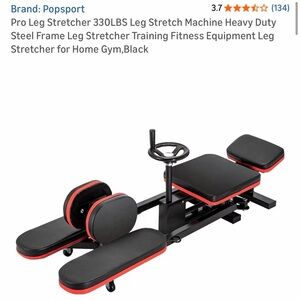 Black Leg Stretcher Machine with Red Accents